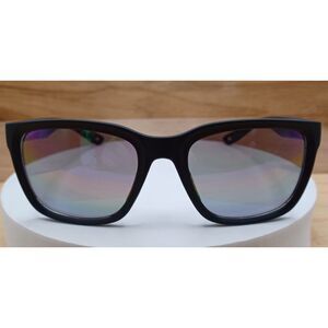 Foster Grant Mens Way-Shaped Sport Black Rainbow Mirror Lenses Sunglasses